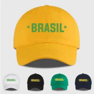 Brazil Fans “BRASIL” Printed Soft-Peak Baseball Cap – Unisex